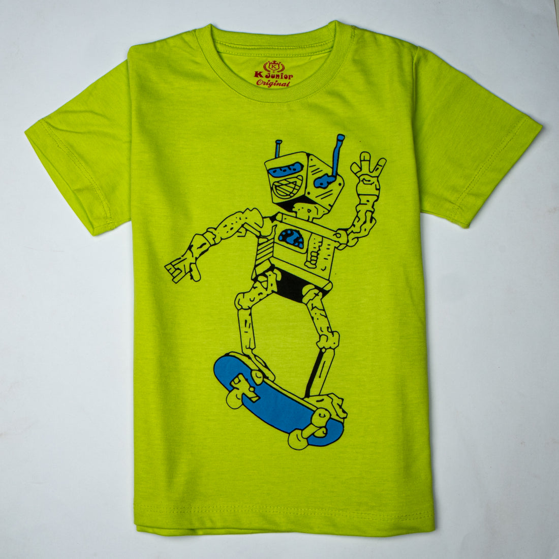 Infant Boys Half Sleeves-Printed T-Shirt (Robot)