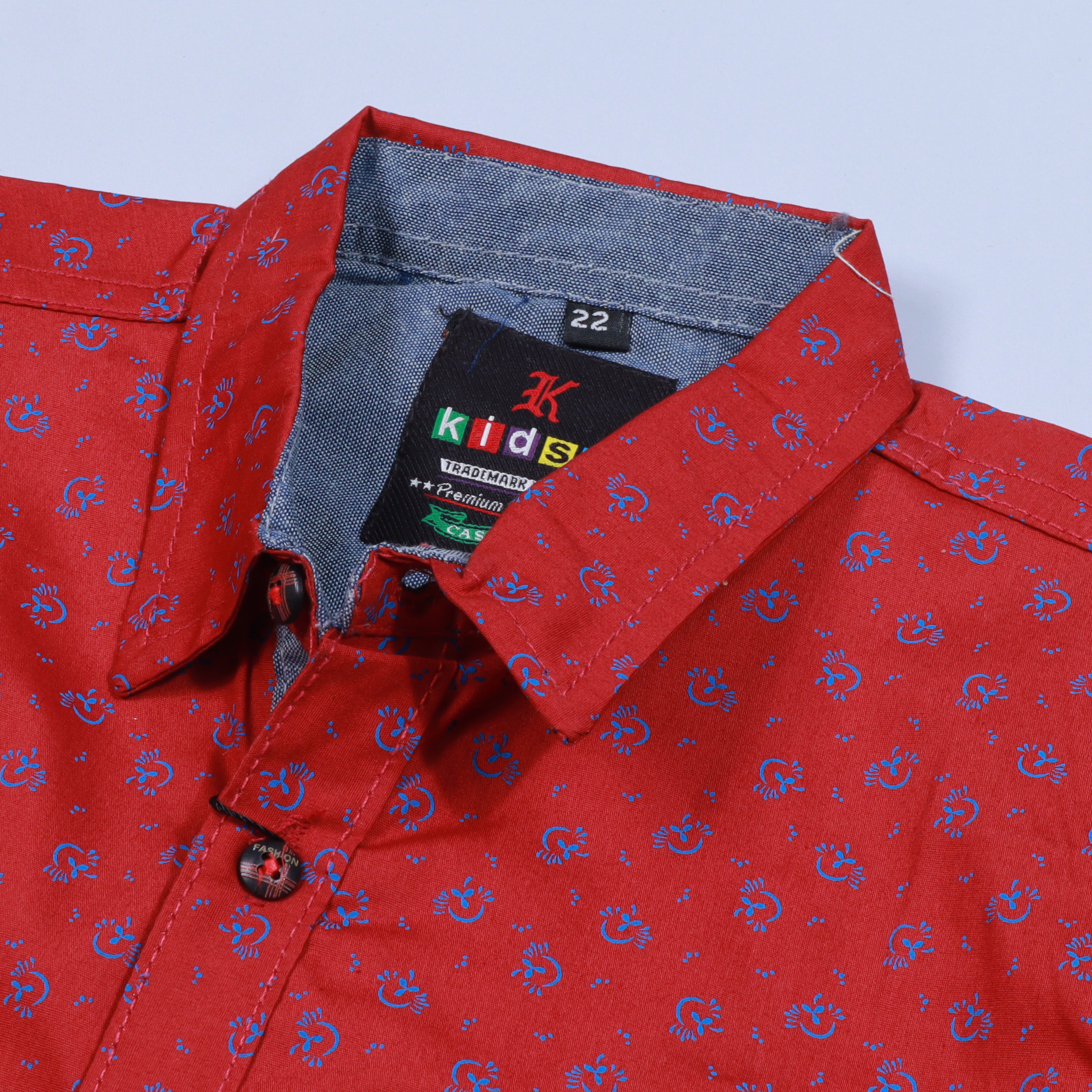 Boys Half Sleeves Casual Shirt Color Maroon