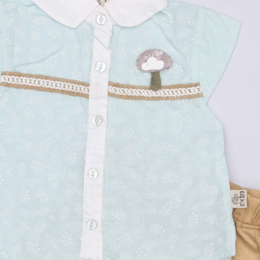 Girls Half Sleeves 2 Piece Suit Code-BR
