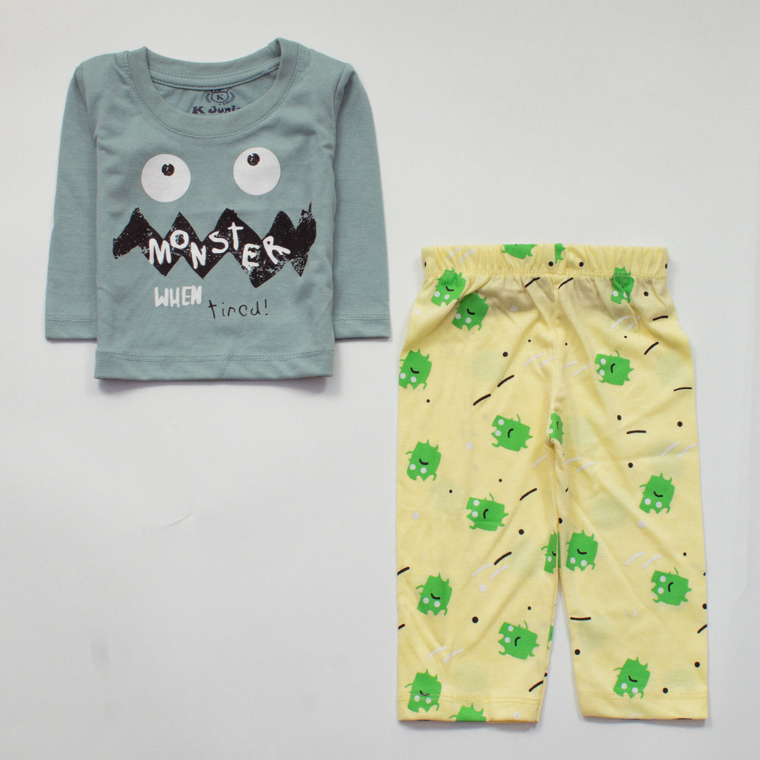 Infant Baba Printed Full Sleeve Suit (Monster)