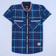 Boys Half Sleeves Casual Shirt Color Blue
