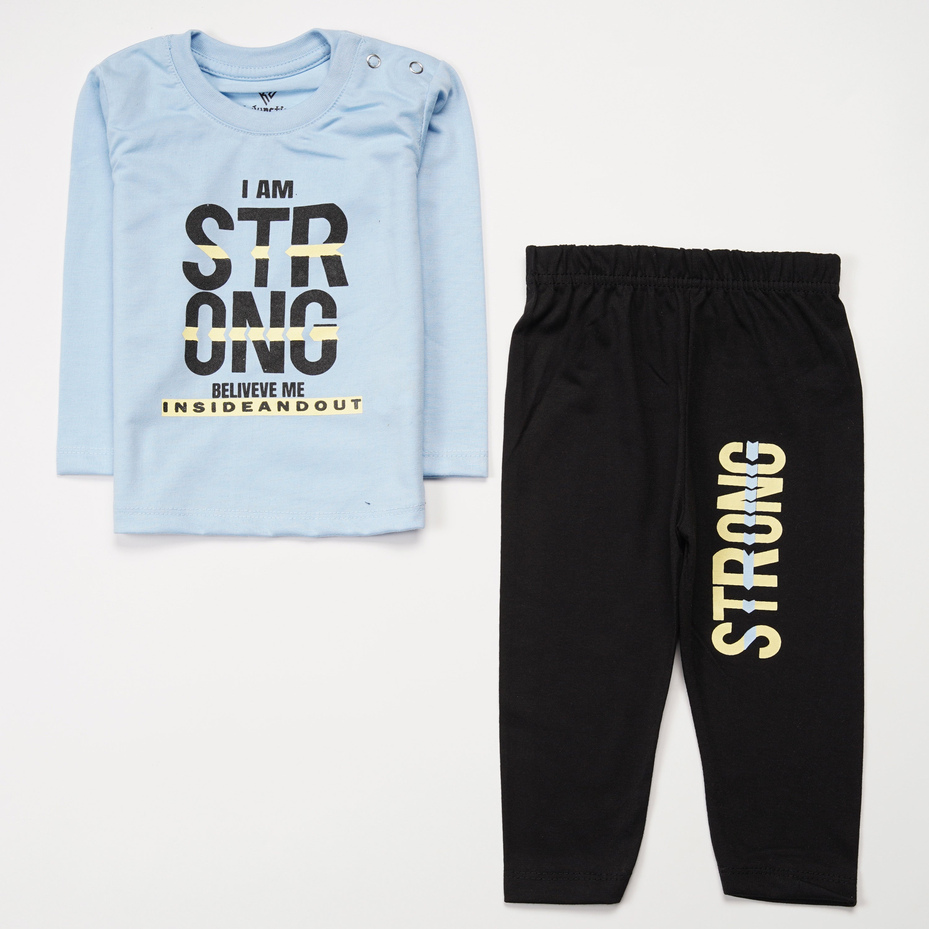 Infant Baba Printed Full Sleeve Suit (I-Am-Strong)