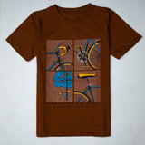 Boys Half Sleeves-Printed T-Shirt (Cycle)