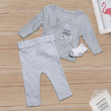 Newborn Baba 2PCs Full Sleeves Suit Color Light-Grey