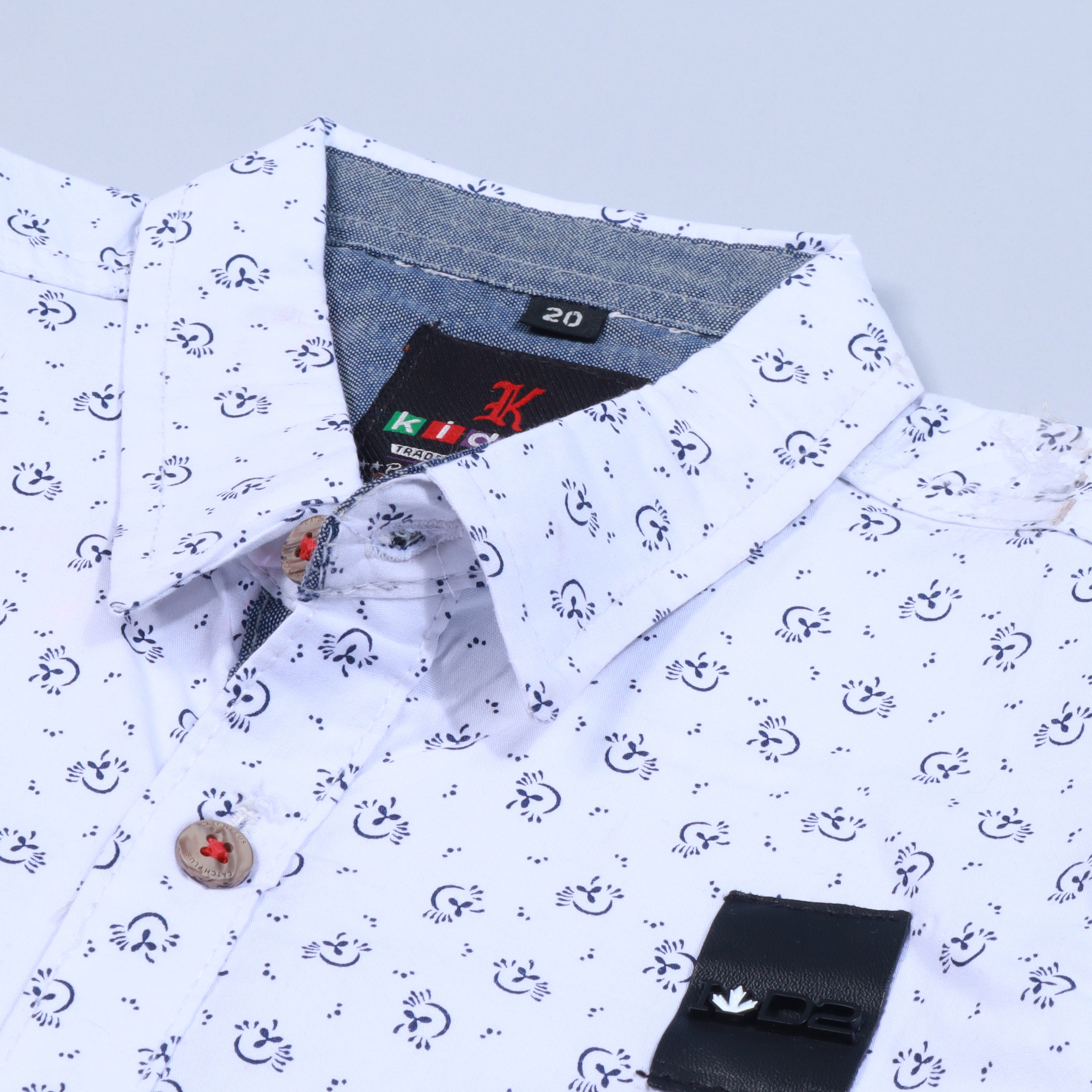 Boys Half Sleeves Casual Shirt Color White Code-G