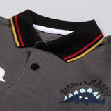 Boys Half Sleeves Polo T-Shirt - Code-(Dino)