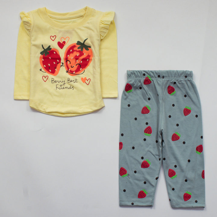 Infant Baby Printed Full Sleeve Suit (Best-Friend)