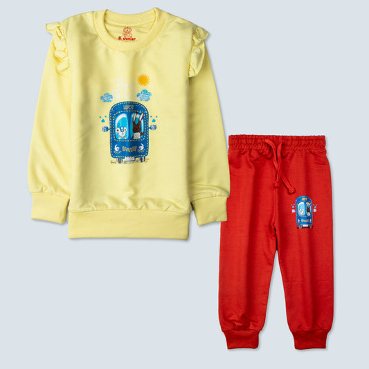 Winter Girls Printed Full Sleeve Suit (Best-Friend)