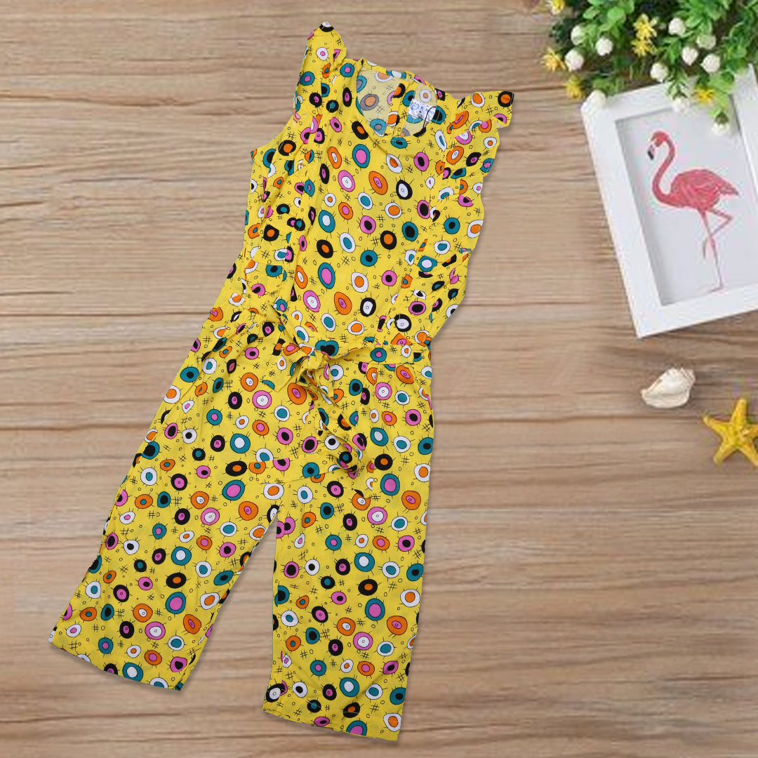 Girls' Jumpsuits Color Yellow