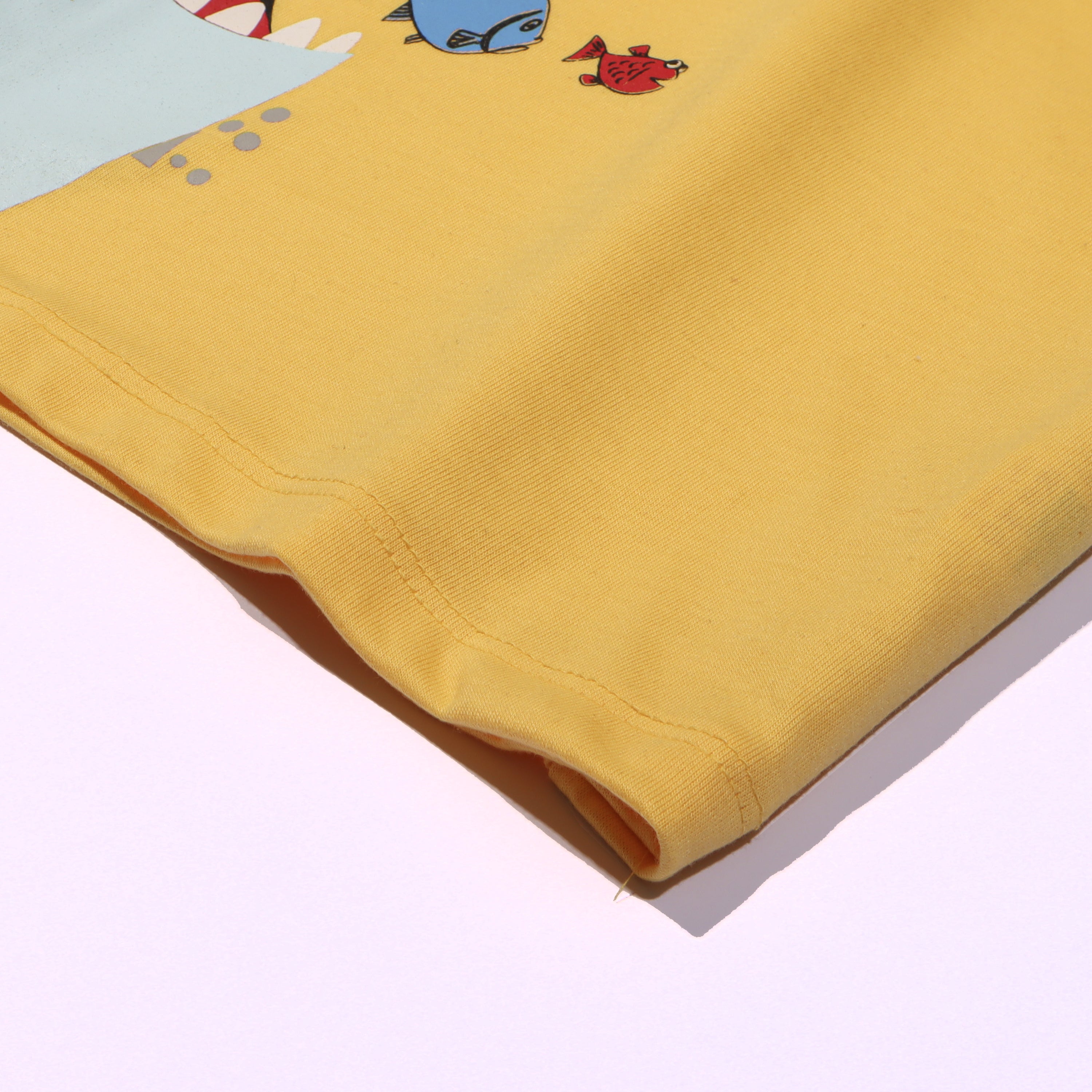Infant Boys Half Sleeves-Printed T-Shirt (fishing)