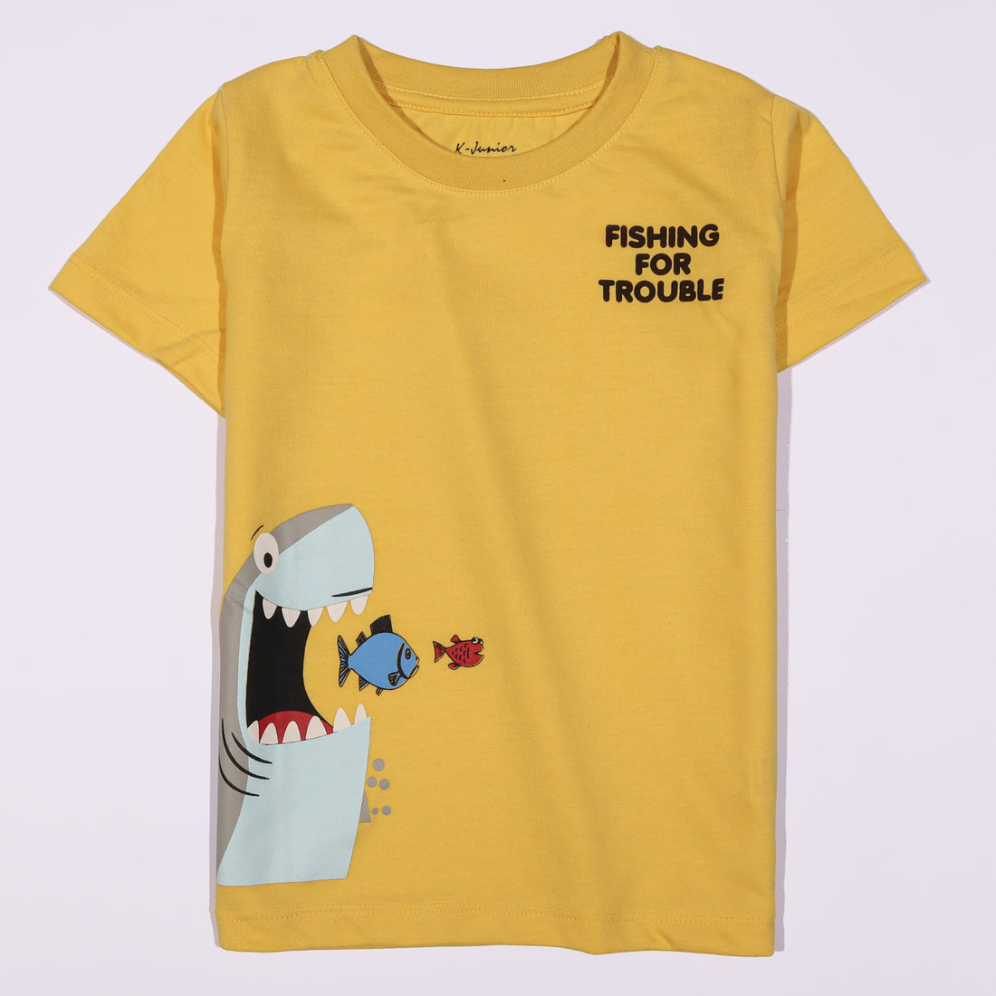 Infant Boys Half Sleeves-Printed T-Shirt (fishing)