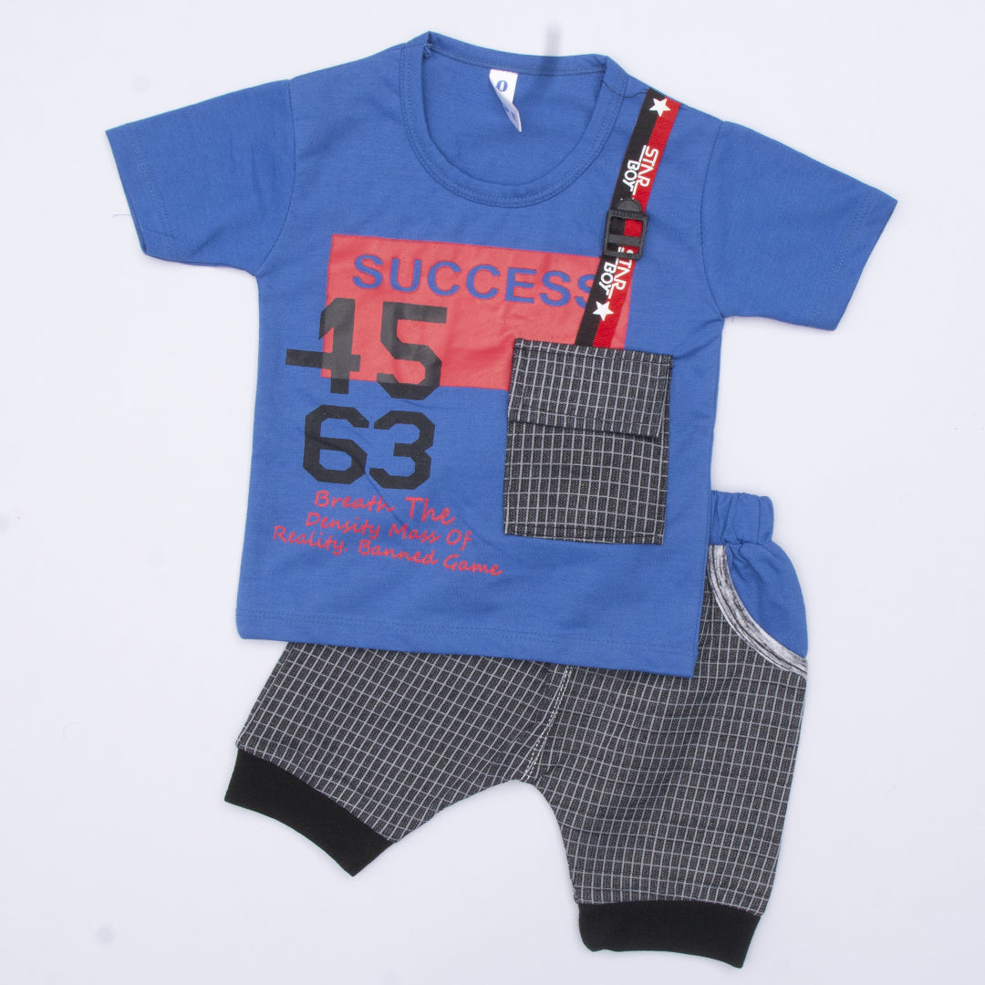 Boys Half Sleeves 2 Piece Suit Code-CW