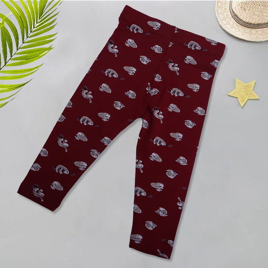Infant Girls Printed Tight Color Maroon-G