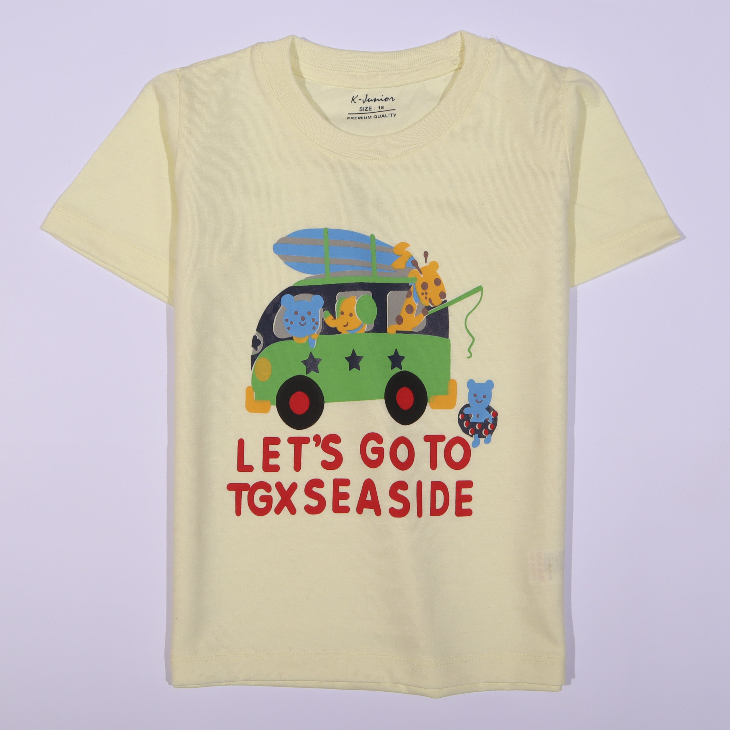 Infant Boys Half Sleeves-Printed T-Shirt (Sea-Side)