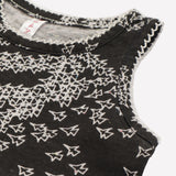 Girls Printed Frock Color Black