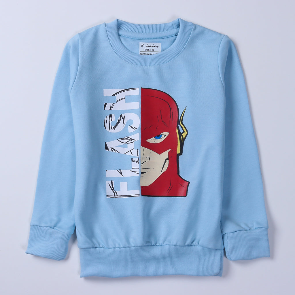 Boys Printed Full Sleeve Sweat T-Shirt ( Flash )