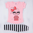 Girls Half Sleeves 2 Piece Suit Code-(Bow)