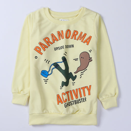 Boys Printed Full Sleeve Sweat T-Shirt (Paranorma)