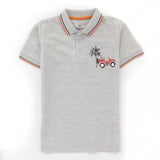 Boys Half Sleeves Polo T-Shirt (Car)