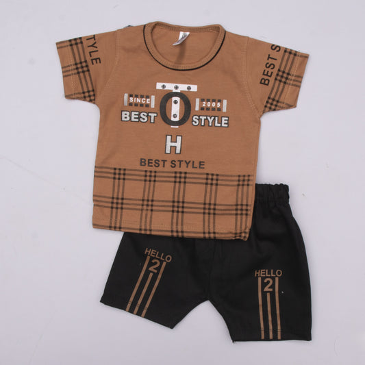 Infant Baba Half Sleeves 2 Piece Suit Code-AK