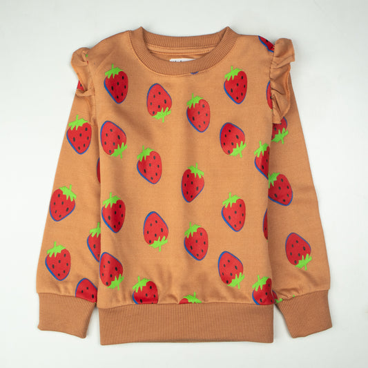 Girls Sweatshirt Brown Code-A