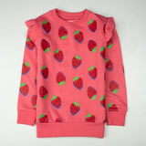 Girls Printed Full Sleeve Sweat T-Shirt Color Pink