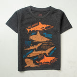 Boys Half Sleeves-Printed T-Shirt (Sharks)