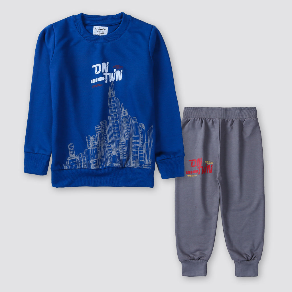Winter Boys Printed Full Sleeve Suit (DNTWN)