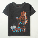 Boys Half Sleeves-Printed T-Shirt (Robot)