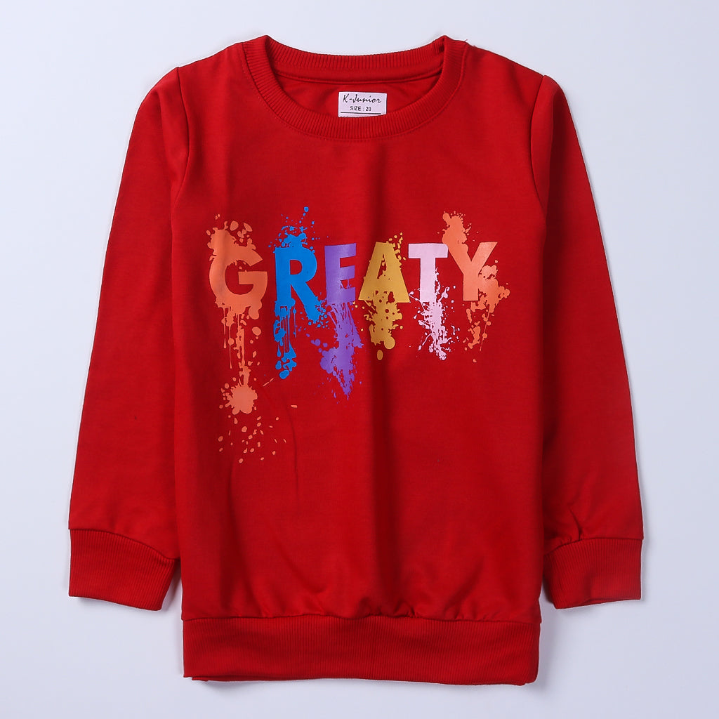 Boys Printed Full Sleeve SweatShirt (  Greaty )