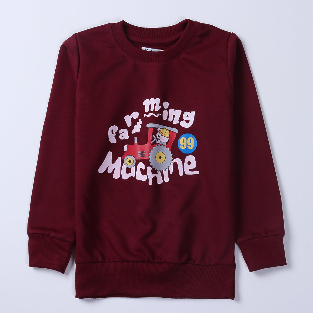Winter Boys Printed Full Sleeve Suit (Ming)