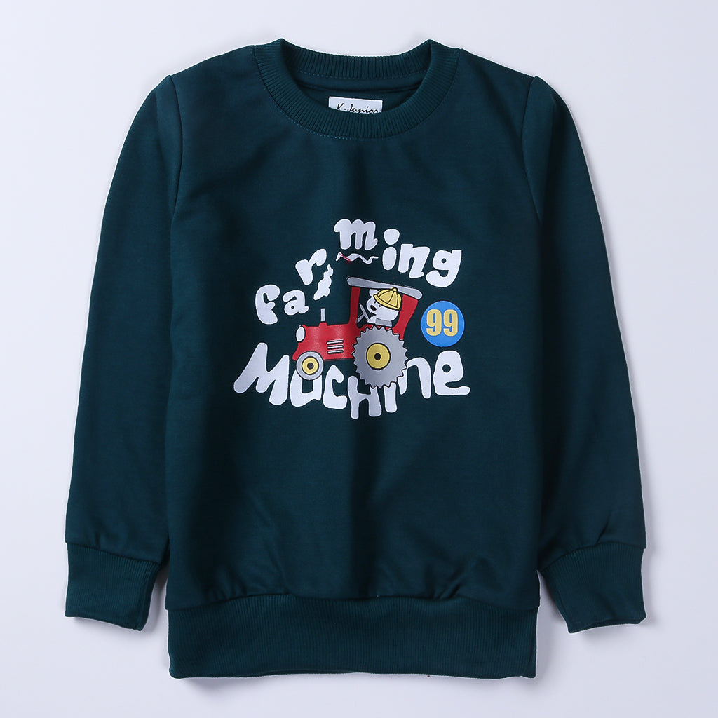 Winter Boys Printed Full Sleeve Suit (Ming)