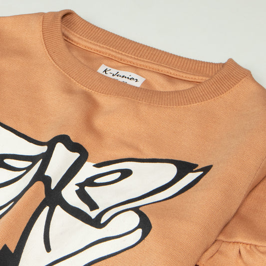Girls Sweatshirt Color Light Brown Code-C