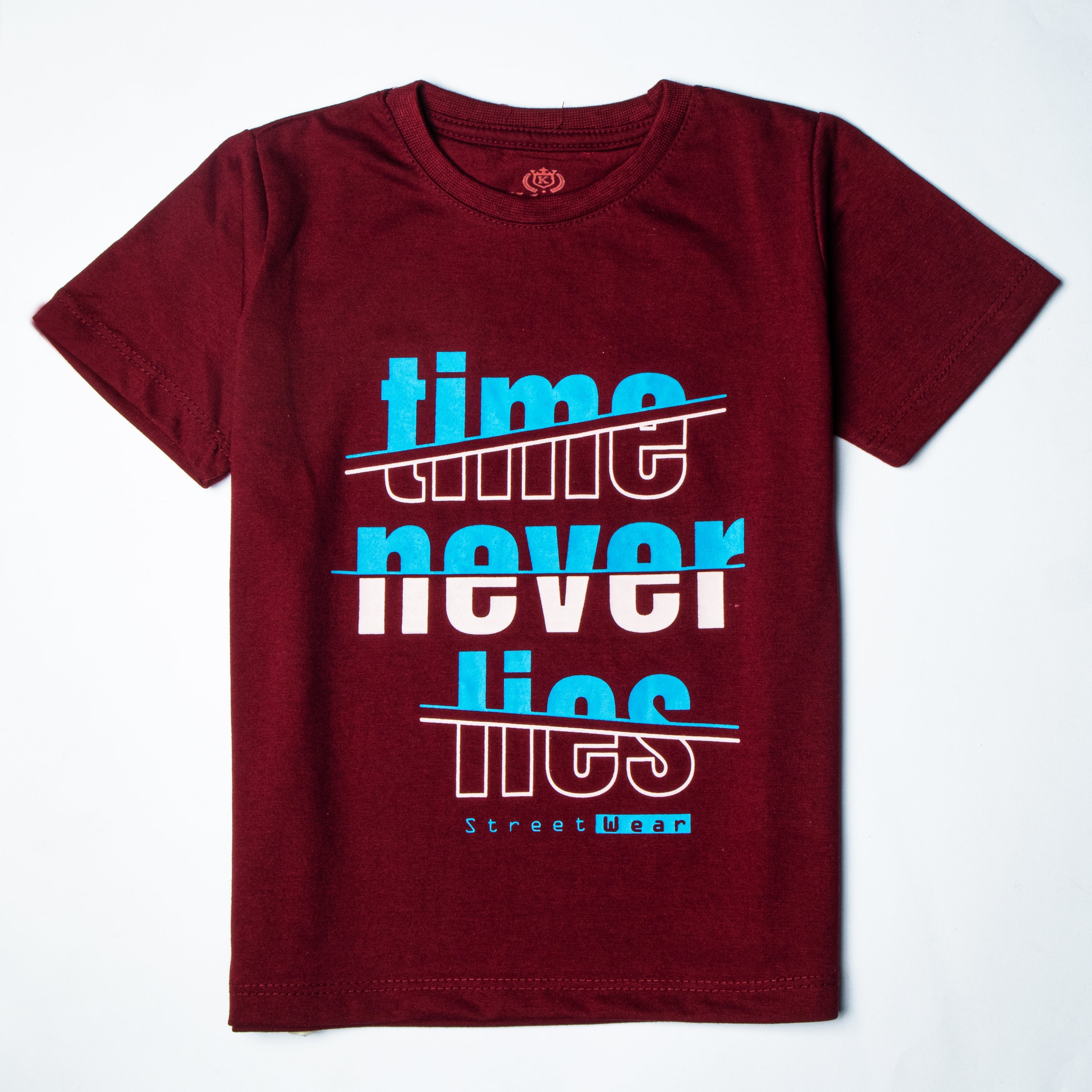 Boys Half Sleeves-Printed T-Shirt (Time)