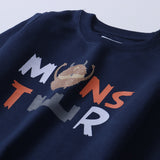 Boys Printed Full Sleeve Sweat T-Shirt (Monster)