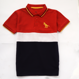 Boys Half Sleeves Polo T-Shirt - Code-(dinosaur)