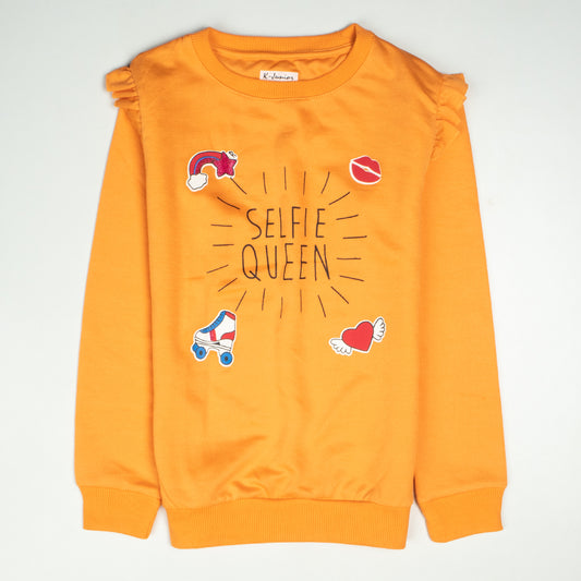 Girls Sweatshirt Color Peach Code-C