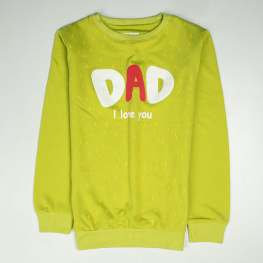 Girls Sweatshirt Color Light Green Code-B