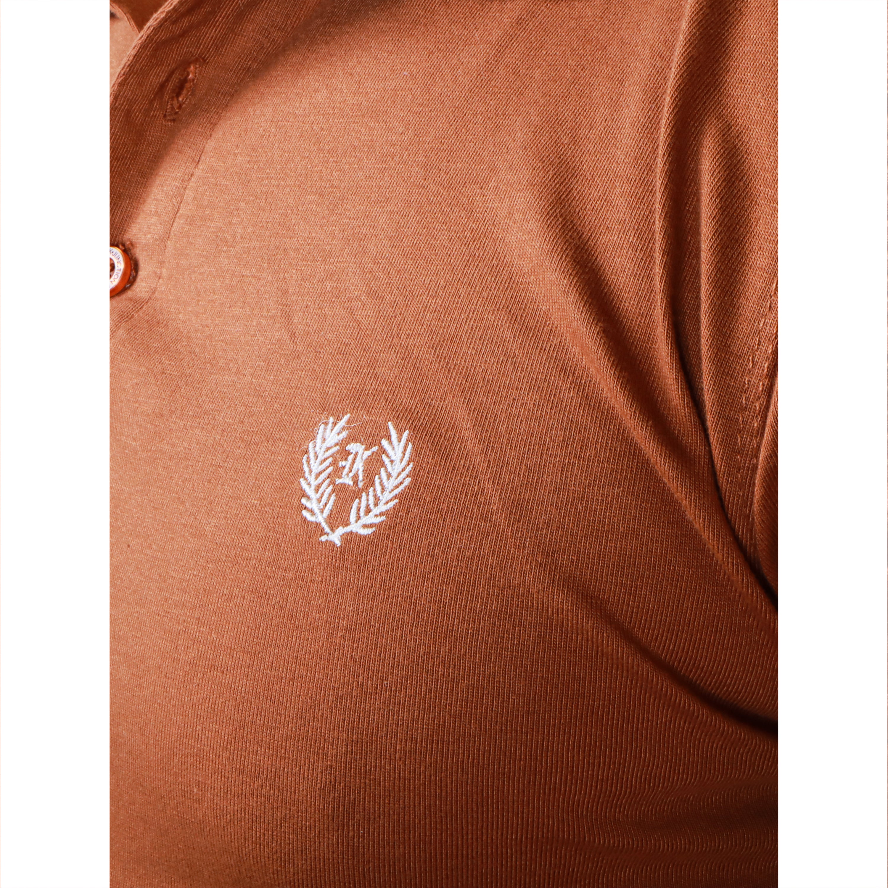 Men's Half Sleeve K Logo T-Shirt Color Camel