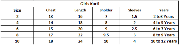 Girls Printed Kurti Color Steel-Blue