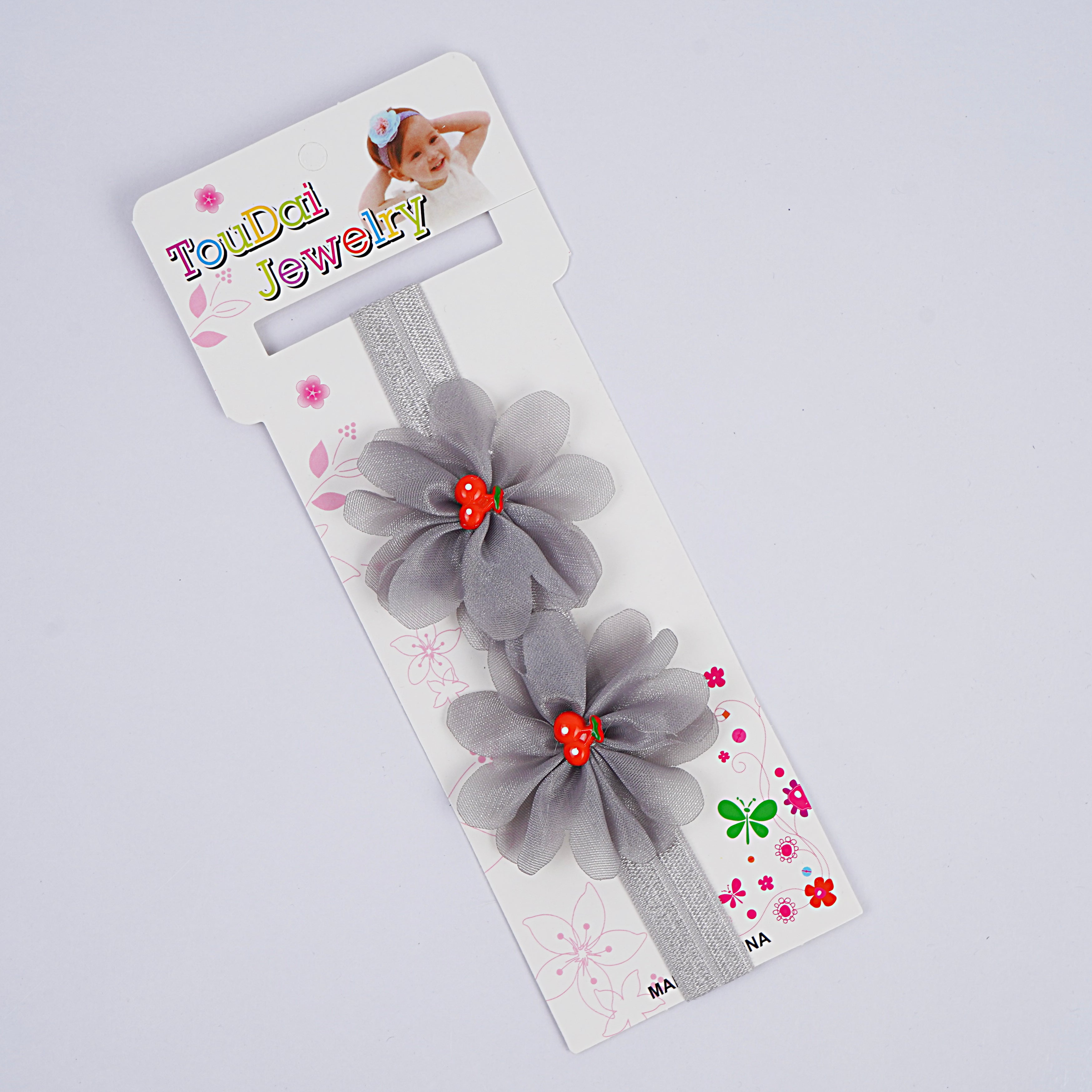 Kids Head Band - Skin, Pink, Dark Pink, Grey & White