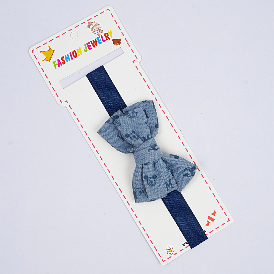 Kids Head Band - Pink, White, Black & Blue