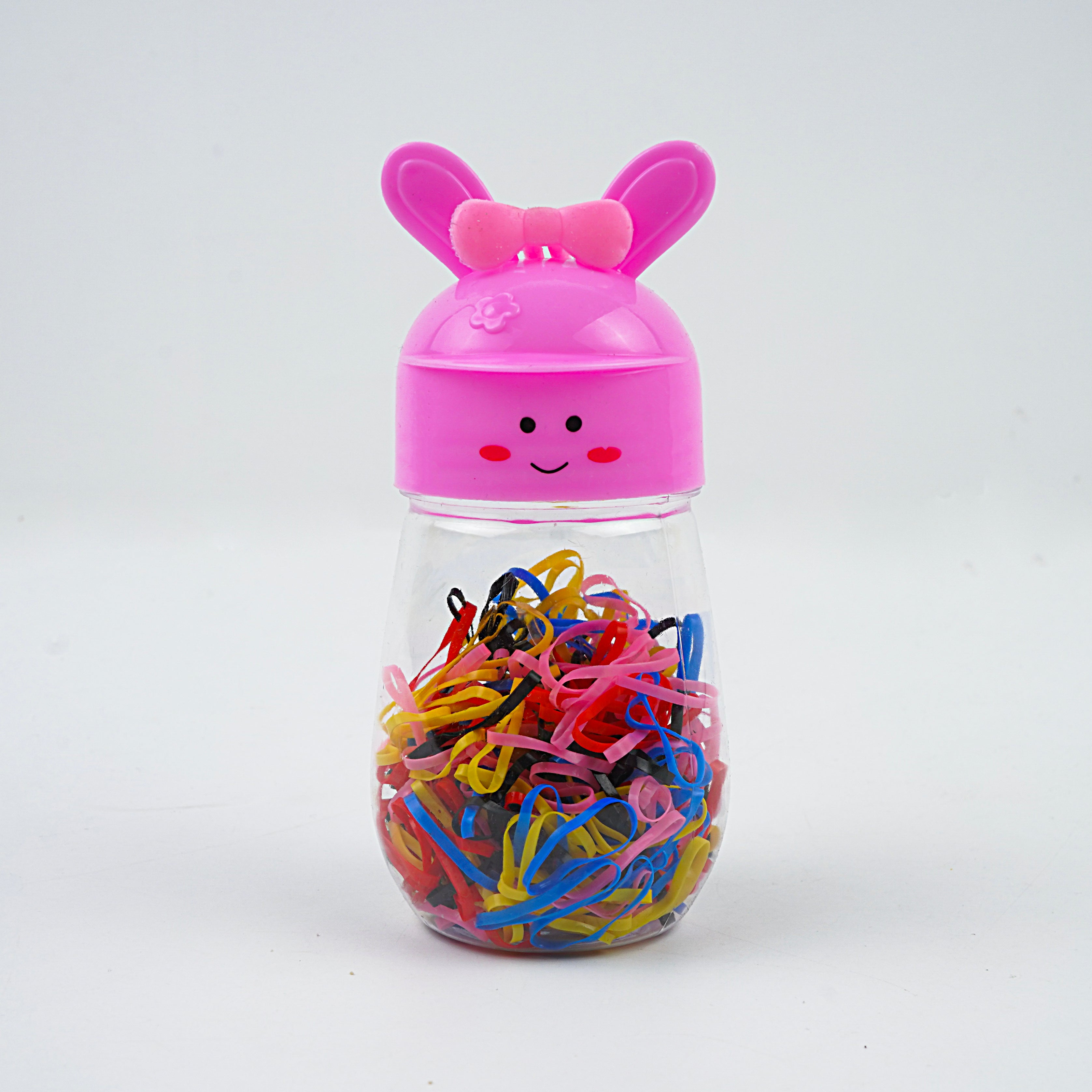 Kids Hair Pony Rubber Bands (Pack of 20) - Yellow, Pink, Blue & Coral