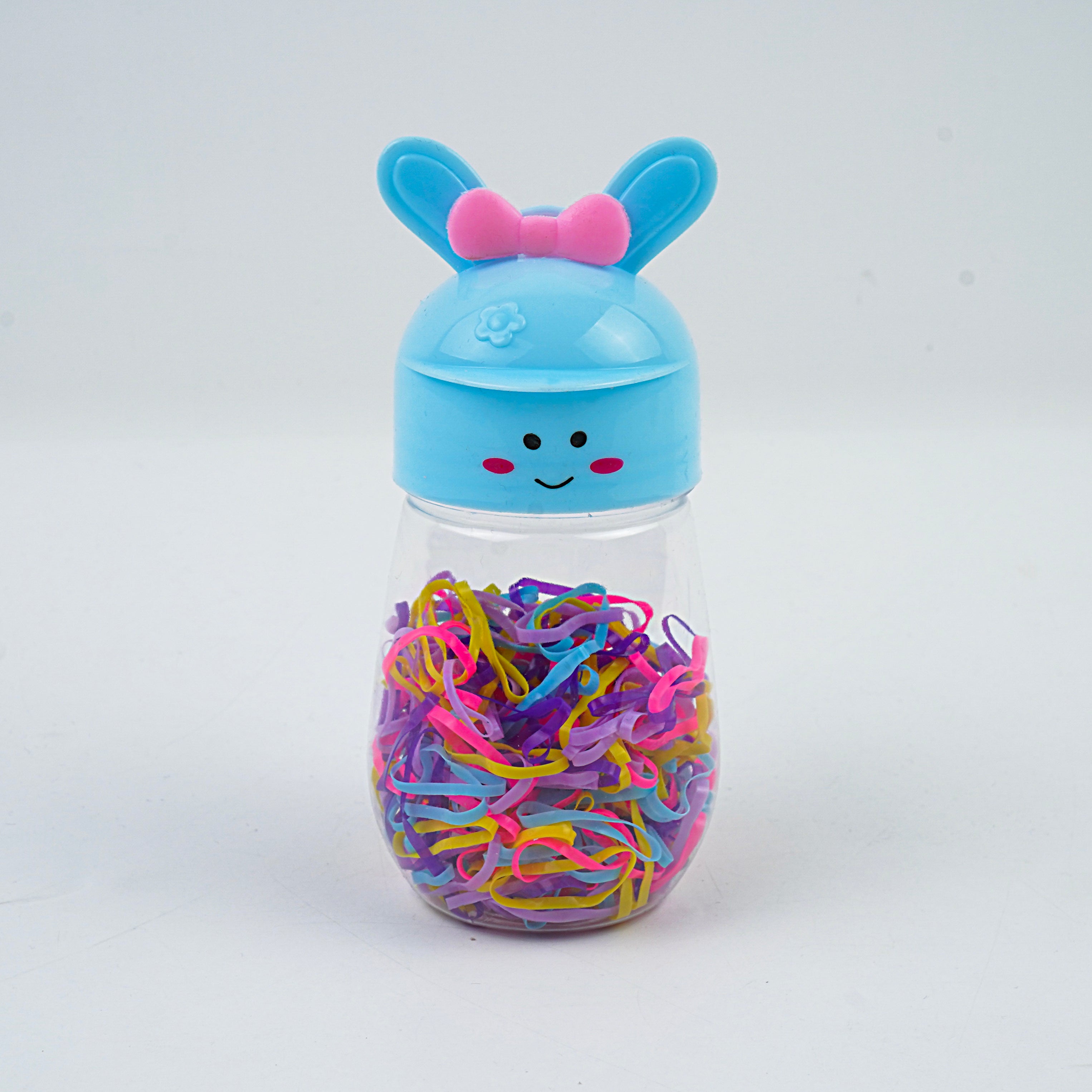 Kids Hair Pony Rubber Bands (Pack of 20) - Yellow, Pink, Blue & Coral