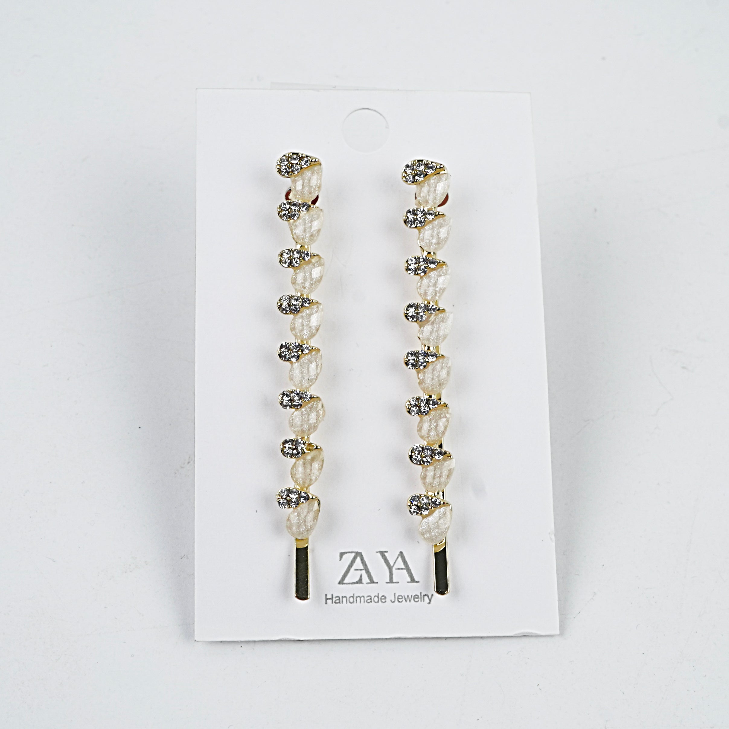 Metal Hair Clip - Lemon, Yellow, Off White & Green
