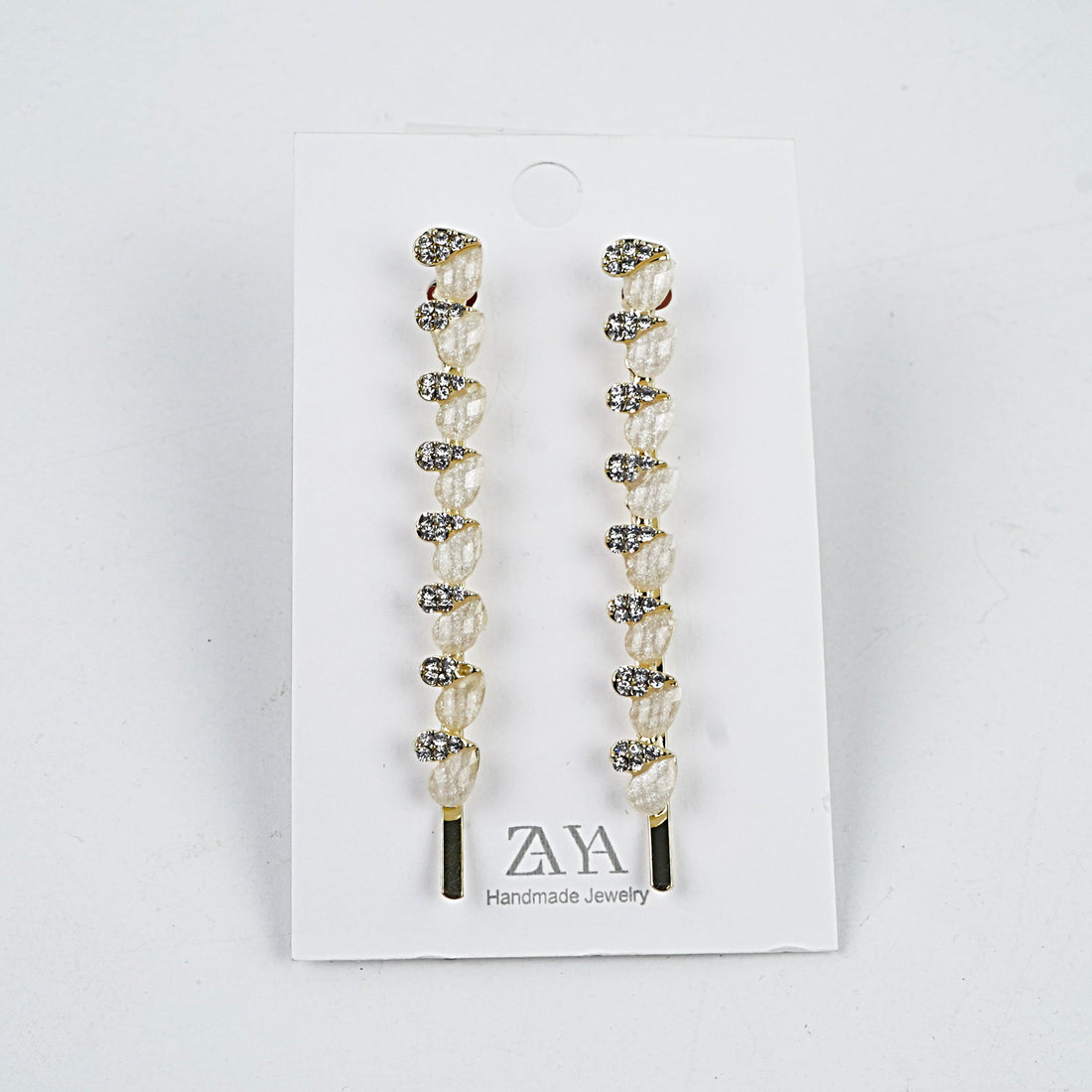 Metal Hair Clip - Lemon, Yellow, Off White & Green