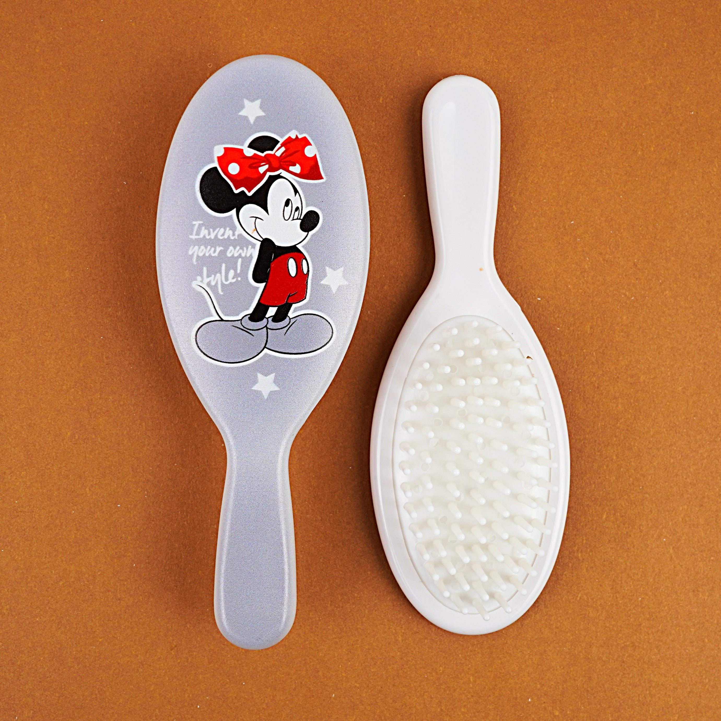 Kids Hair Brush - Blue, Pink-Orange & White