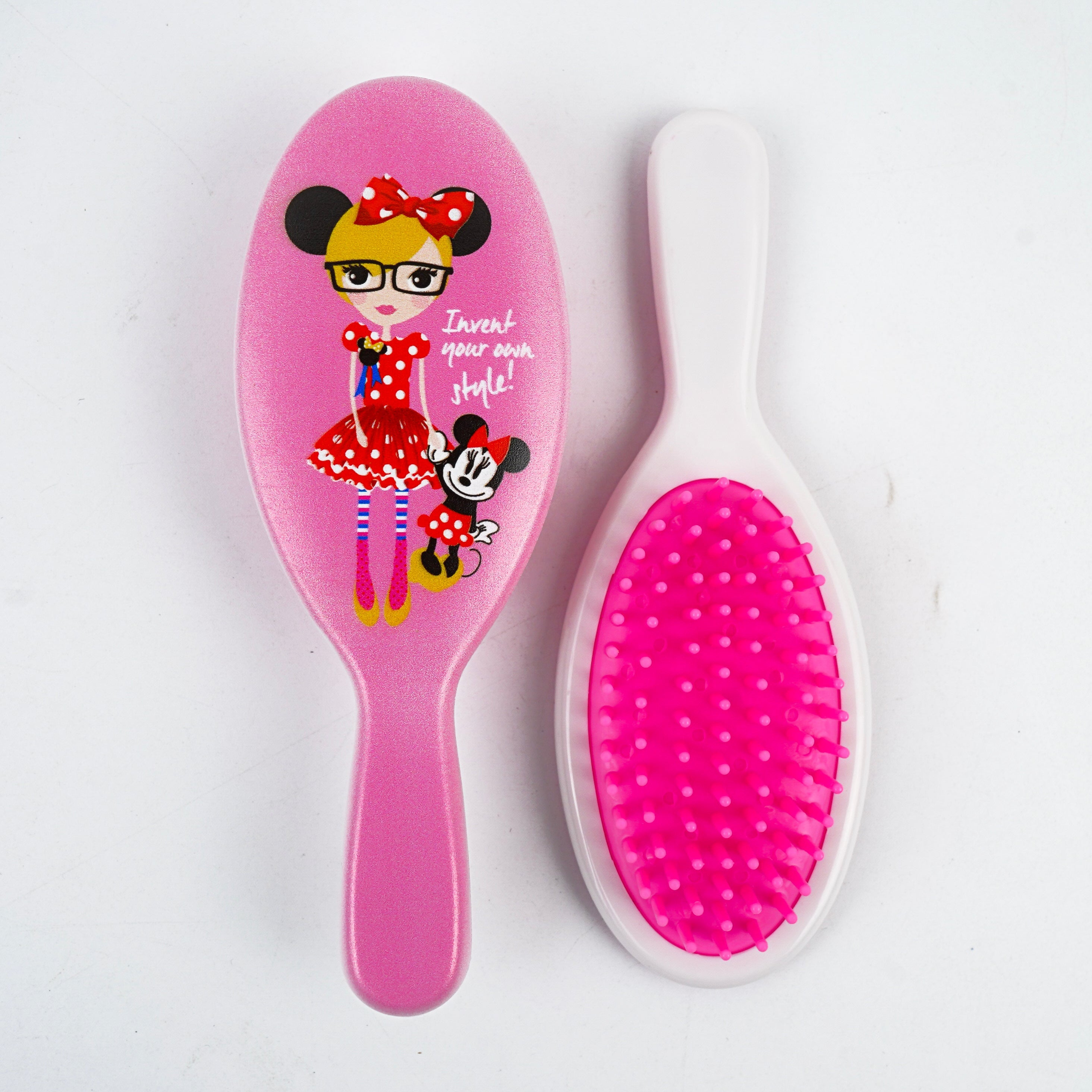Kids Hair Brush - Blue, Pink-Orange & White