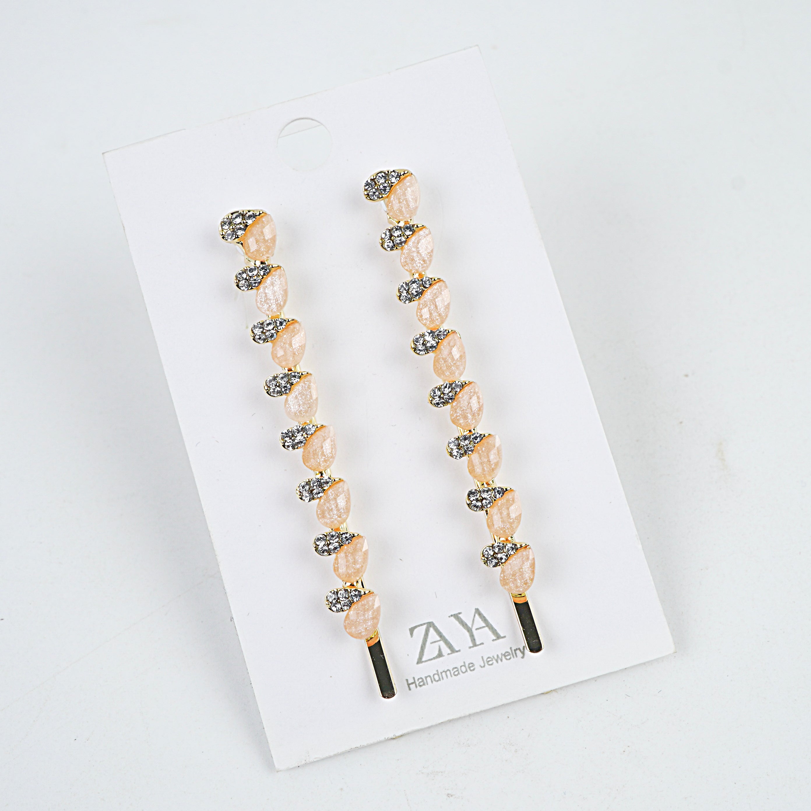 Metal Hair Clip - Lemon, Yellow, Off White & Green
