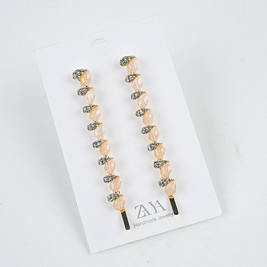 Metal Hair Clip - Lemon, Yellow, Off White & Green